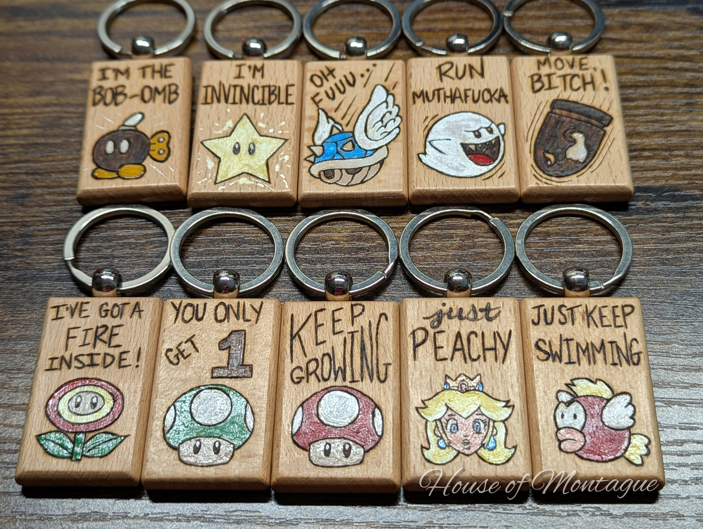 Mario Mayhem Keychains