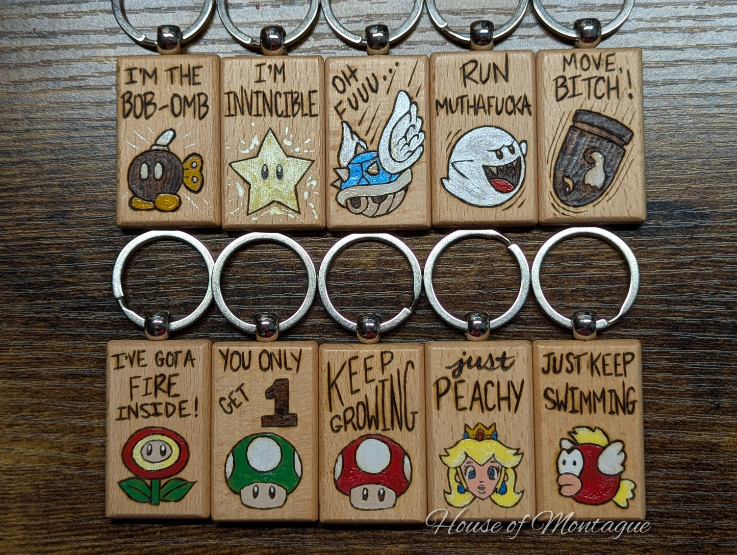 Mario Mayhem Keychains