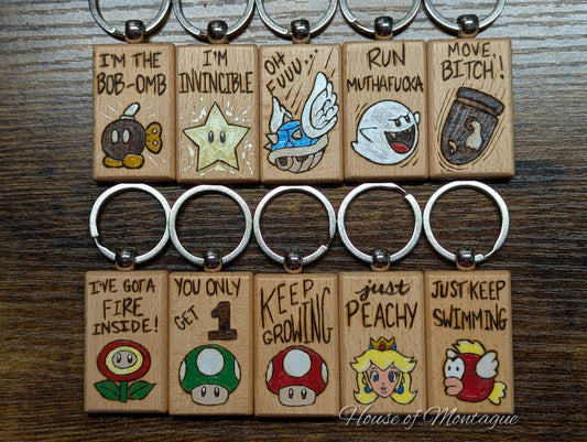 Mario Mayhem Keychains